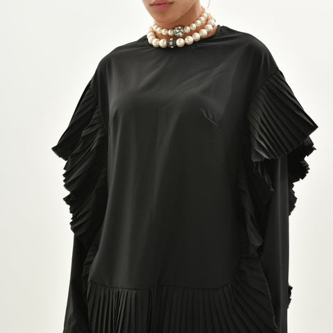 Black blouse with rhinestones