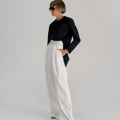 DARK BLUE TROUSERS WITH LINES