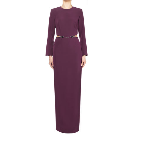 LILAC LONG DRESS WITH SIDE SLIT