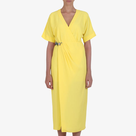 Women's Yellow Rhinestones Dress