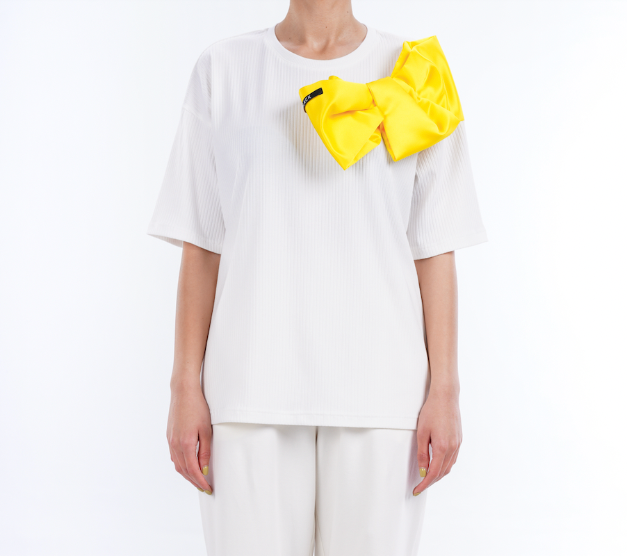 Women's Blouse With Yellow Ribbon
